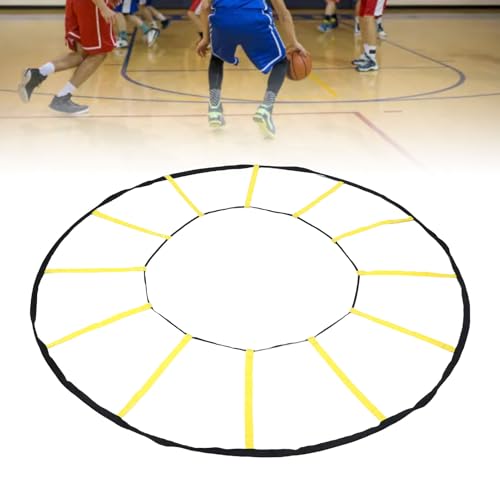 LICAEVEY Nylon Circular Agility Training Ladder, 12 Rungs Design, Enhance Athletic Performance, Soccer Basketball Training Tool