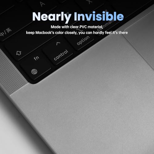 Palm Rest Cover Skin Compatible with 2025-2024 MacBook Pro 14" M5 M4 M3 M2 M1 A3434 A3112 A3401 A3185 A2992 A2918 Trackpad Protector Touch Pad Cover Skin, MacBook Pro 14" Accessories, Clear (4-Piece) - size: 2023+ MacBook Pro 14" M4 M3(Clear)