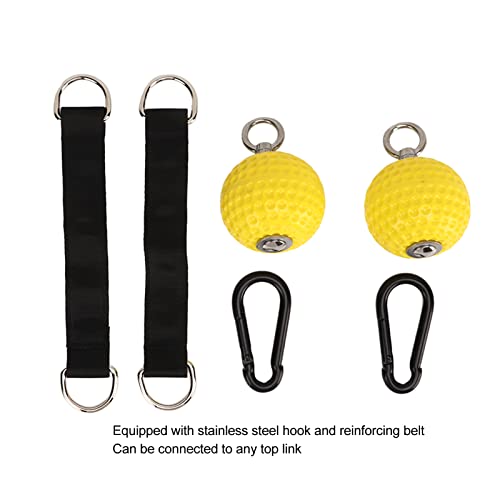 1Pair Climbing Training Power Grip Ball with Staps, Easy Install Pull Up Fitness Equipment, Anti Slip PU Material, for Indoor Outdoor Horizontal Bar Training, Increase Forearm Grip