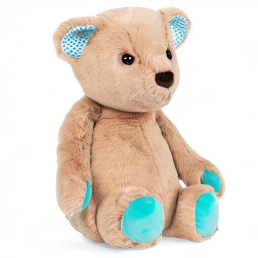 B. toys Plush Teddy Bear, Cara-Mellow Bear, 12-Inch Stuffed Animal Toy