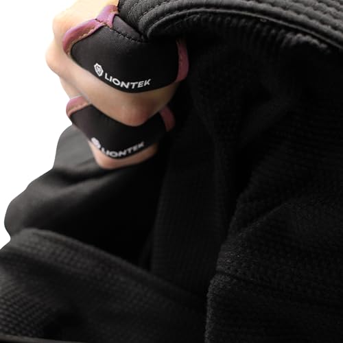 LIONTEK Single Finger Sleeve Pair - Sports Compression Finger Sleeve for BJJ, MMA, Basketball, Weight Lifting, and More - size: Large