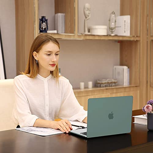 MOSISO Compatible with MacBook Air 13 inch Case M5 2026 M4 M3 M2 2025-2022 | A3449 A3240 A3113 A2681, Hard Shell&Keyboard Cover&Screen Film&Pouch for MacBook Air 13.6 inch Case, Emerald Green - color: Emerald Green