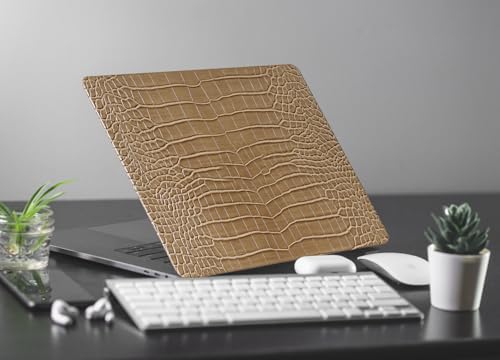 Crocodile Case for MacBook Air 13 Inch 2021 2020 2019 2018 M1 A2337 A2179 A1932, MacBook Air M1 Case, Aligator Skin Snakeskin PU Leather Hardshell & Keyboard Cover for Mac Air 13.3, Brown - color: ## Brown Crocodile