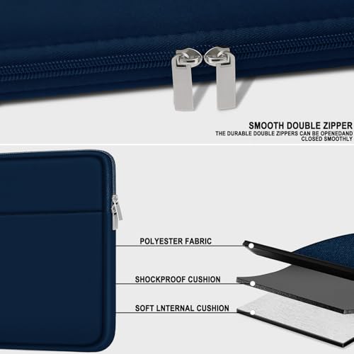Laptop Sleeve 14 inch, Slim Traveling Laptop Case Cover with Zippered Pocket, Shockproof Protective Carrying Briefcase Computer Bag for 14" MacBook Air/Pro, HP, Dell, Lenovo, Acer, Deep Blue - color: Deep Blue, size: 14 inch