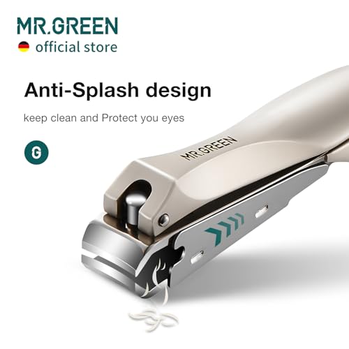 MR.GREEN Nail Clippers Stainless Steel Anti Splash Fingernail Cutter Manicure Tools Bionics Design Pedicure Scissor Nail Trimmer (Nail Clipper (Large)) - color: Nail Clipper (Large)