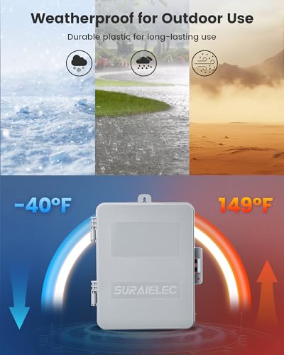 SURAIELEC Digital Pool Timer, 40AMP 120V 2HP, 7-Day Programmable Timer | Programmable Box for Swimming Pump, Landscape Lights, Lights, Simultaneously Controls Up to 2HP Devices, Outdoor/Indoor Use - style: 120VAC 2HP