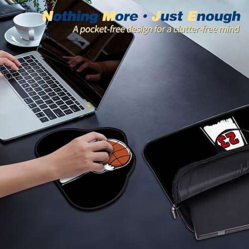 Laptop Bag 15.6 Inch,Resistant Shockproof Laptop Sleeve Case Protective Cover Carrying Case with Handle Compatible for HP Dell Lenovo Acer Asus Notebook Computer,Basketball Player - color: Basketball player, size: 15-15.6 in