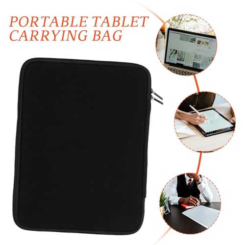Shockproof Neoprene Tablet Protective Bag and Laptop Sleeve 13-inch Black Portable Inner Storage Case for Tablet and Notebook Users