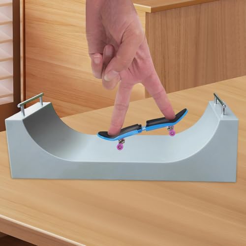 DYNWAVE Mini Finger Skateboard Ramp, U-Shaped Fingerboard Park Ramp for Skill Training and Hand-Eye Coordination - size: U Ramp