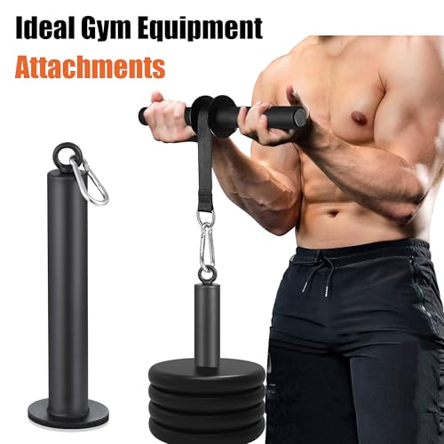 SERTT Weight Loading Pin fit 2 inch Olympic Weight Plate, Gym Pin for Weight Stack with Heavy-Duty Carabiner, Weight Pin Attachment for Cable Pulley System LAT Pulldown - color: Black - 2 inch Olympic Compatible