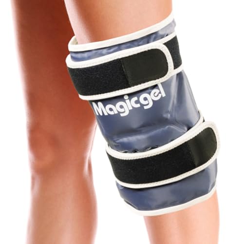 Magic Gel Ice Pack for Knee - Reusable Cold Wrap for Injuries - Soft Flexible Cooling for Icing Knees, Elbow, Calf, Wrist - Adjustable Wraparound Straps - style: Knee Ice Pack