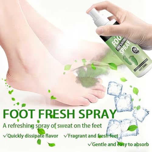 Shoe Deodorizer Spray 60ml Long-Lasting Powerful Elimination | Foot Odor Spray for Leather Boots Footwear Tennis Hockey Closet Home Sneaker