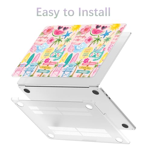 Compatible with MacBook Air 13 inch Case M5-M2 Sea Beach Palm Tree | M5 M4 M3 M2 2026-2022 A3449 A3240 A3113 A2681 Release | Cute Protective Hard Shell Matte Cover for MacBook Air 13.6 inch - color: Beach A, size: MacBook Air 13.6 inch M5 M4 M3 M2