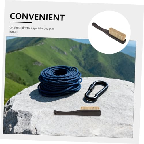 Climbing Chalk Lightweight Design and Wooden Handle Brush with Boar Hair Bristles Efficiently Removes Chalk and Dirt for Rock Holds and Natural Rock Outdoor Workouts