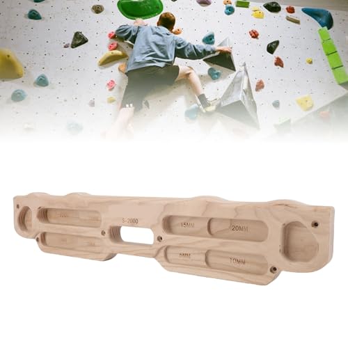 RiToEasysports Rock Climbing Hangboard, Wood Fingerboard for Strength Training, Finger Strength Builder for Bouldering, Pull Ups, Home Gym Climbers