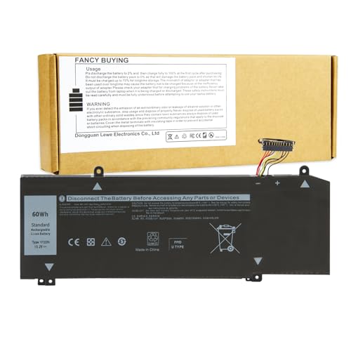 1F22N Laptop Battery for Dell Alienware M15 R1 M17 R1, G5 15 5590 5590-D2783W 5590-D2743B D2842W D2843W D2865B G7 15 7590 7790 D2785B ALW15M-D1523S,JJPFK 0JJPFK 06YV0V 08622M HYWXJ 0HYWXJ XRGXX 01F22N - size: 8.74*2.95*0.31inch