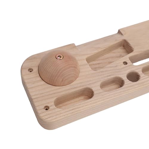 Keenso Wooden Rock Climbing Hangboard, Wooden Hangboard Climbing Board Fingerboard Climbing Training Board for Building Core Strength and Endurance
