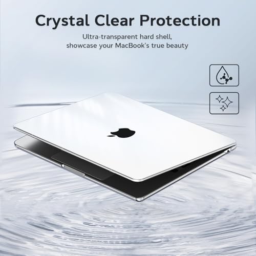 B BELK for MacBook Air 15 inch Case 2026-2023 M5 M4 M3 M2, Crystal Clear | A3448 A3241 A3114 A2941, Plastic Laptop Hard Shell Case with Keyboard Cover & Screen Protector, Lightweight, Easy Snap-On - color: Crystal Clear