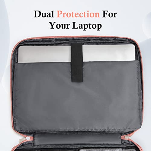 bagasin 14 Inch Laptop Sleeve Case TSA Friendly | Laptop bag fits MacBook Air 15.3, Water-resistant - color: Pink, size: 14
