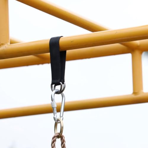 Holibanna 4 Pcs Heavy Duty Outdoor Swing Buckle Connecting Straps 3cm X 28cm Double-Layer Nylon Tree Hanging Belts for Hammock and Gym Equipment