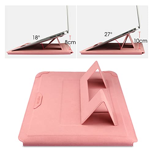 HoYiXi 15 16 Inch Laptop Sleeve Case Leather Bag for MacBook Pro 16 2021 & 2019/ASUS Vivobook 15/Huawei MateBook D15/HP 15.6" PC/MacBook Pro 15/Surface Laptop 3/Dell Inspiron 15/IdeaPad, Pink - color: Pink, size: 15-16 in