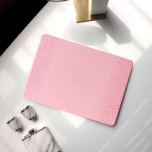 Crocodile Case for MacBook Air 13 Inch 2021 2020 2019 2018 M1 A2337 A2179 A1932, MacBook Air M1 Case, Aligator Skin Snakeskin PU Leather Hardshell & Keyboard Cover for Mac Air 13.3, Pink - color: ## Sakura Pink Crocodile