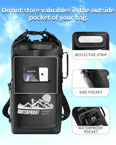 Dry Bag Backpack - color: Black, size: 20L