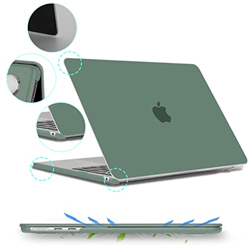B BELK for MacBook Air 15 inch Case 2026 2025 2024 2023 M5 M4 M3 M2 | Model A3448 A3241 A3114 A2941, Matte Plastic Laptop Hard Shell Case with Keyboard Cover & Screen Protector, Midnight Green - color: Midnight Green