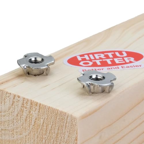 304 Stainless Steel T-Nuts 4-Pronged 5/16"-18 (25 PCS) | Strong Grip, Rustproof Corrosion Resistant, Smooth Threads, Easy Insertion for Wood/Furniture/Cabinetry/Climbing Holds - size: 5/16"-18
