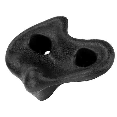 SUNGOOYUE 20 PCS Rock Climbing Holds, Ergonomic PE Rock Wall Grips with Screws and Wrench Tool, for Indoor Outdoor Kids - color: Black
