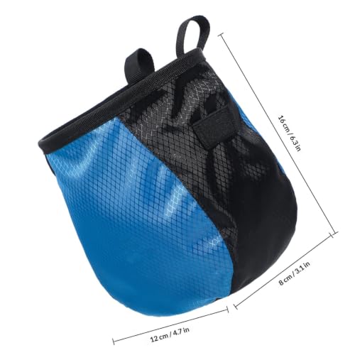2 Pcs Large Capacity Rock Climbing Chalk Bags with Drawstring Closure and Hard Brim, Polyester Chalk Containers for Outdoor Sports and Rock Climbing