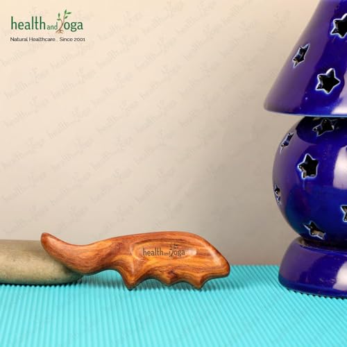 HealthAndYoga™ NatureSooth Handcrafted Wood Thumb Saver Massager - Effective Deep Tissue, Point & Trigger Point Massage for Pain Relief - Skin Friendly and Earth-Friendly Hand Massager Tool