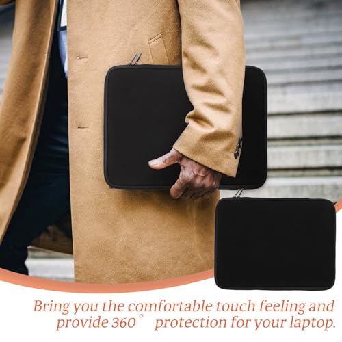 Lurrose Neoprene 13-inch Laptop Sleeve Bag for Notebook and Tablet, Anti-Shock Inner Bag with Anti-Scratch Protection, Portable Office Storage Case in Black