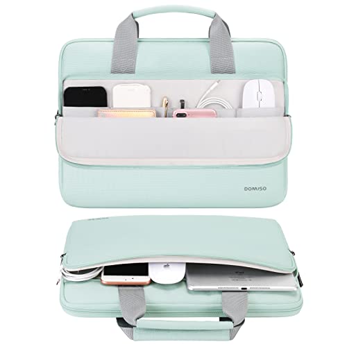 DOMISO 17 inch Laptop Sleeve Protective Case Cover Compatible with 17-17.3 inch HP Dell ASUS Lenovo Chromebook,Waterproof Computer Cases Bag with Handle,Mint Green - color: Mint Green, size: 17-17.3 inch