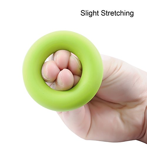 Wisdompro 3 Pack Hand Grip Strengthener Rings - 30, 40 and 50 Lbs | Silicone Squeezer Gripper Strength Trainer for Finger, Forearm Exercise, Rock Climbing Gripper Workout