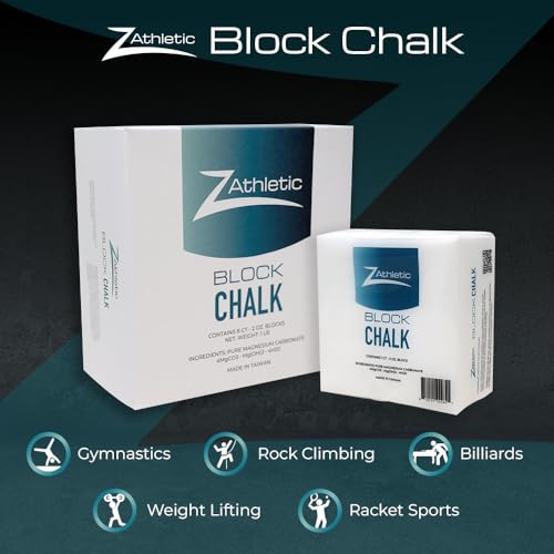 Block Chalk for Gymnastics, Weightlifting, Rock Climbing, Crossfit (Multiple Sizes Available) - style: 2oz Block (8 Pack - 1lb Total)
