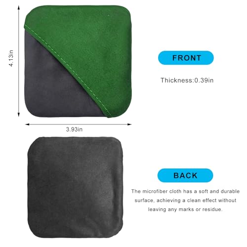 Ohleats 2 PCS Car Screen Cleaner, Microfiber Auto Screen Cleaning Pad, Foldable Touch Screen Cleaner Cloth for Vehicle Dashboard LCD Display, Car Cleaning Kits (Green&Gray) - color: Green&gray,2pcs