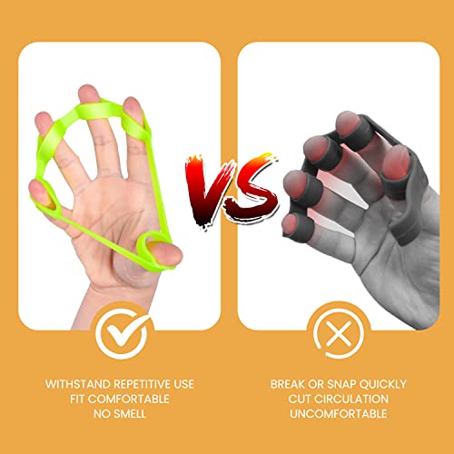 Hand Grip Strengthener, Finger Exerciser, Grip Strength Trainer (6 PCS),New Material,Forearm Grip Workout, Finger Stretcher, Relieve Wrist Pain, Carpal Tunnel - style: Finger Exerciser