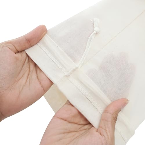 PALTERWEAR 100% Cotton Drawstring Bags 10‑Pack 6x8 Lightweight 70 GSM Muslin Pouch Set | Reusable Gift, Craft, Pantry, Travel Storage | Double Drawstring (Natural Beige, 6 x 8 Inches) - size: 6 x 8 Inches