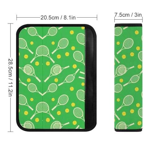2 Piece Sports Racket Tennis Ball Car Seat Belt Pad Breathable Seat Belt Cushion for Child, Stroller Pushchair High Chair, Easy Install (No Tool) - color: Pattern 435