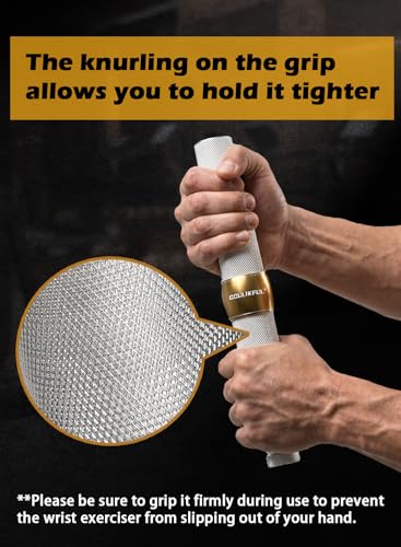 Grip Strength Trainer, Aluminum Alloy Forearm Strengthener Wrist Trainer with Adjustable Resistance Knob, Forearm Exerciser for Home Gym Sports Man Women Wrist Arm Builder