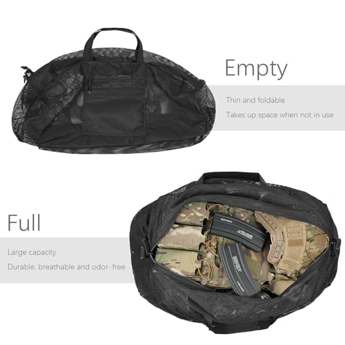 Tactical Mesh Luggage bag,50L Foldable duffel Pack | Large Capacity Range Bag For Hunting Shooting Travel Climbing Sports Gym
