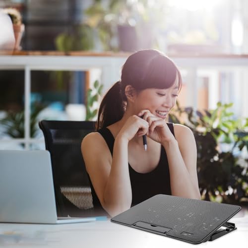 Laptop Cooling Pad with 6 Silent Fans 15.6-inch Adjustable Stand Black for Gaming and Office Use