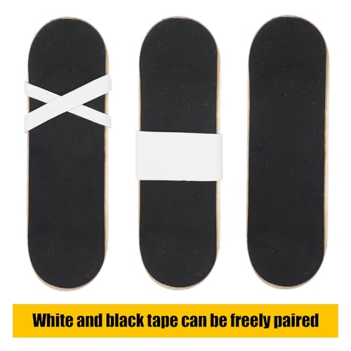 12-Pack Foam Fingerboard Grip Tape,High-Traction Non-Slip Fingerboard Foam Grip Tape,Grips Tapes Fingerboards for Standard Boards, 8 Black + 8 White (38mm x 110mm)