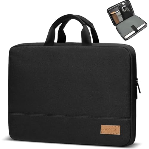 bagasin 17 17.3 Inch Laptop Sleeve Case | Slim, TSA-friendly laptop bag with handle, water-resistant & durable. Fits HP, Dell, Lenovo, Asus 17-17.3 inch notebooks - color: Black, size: 17