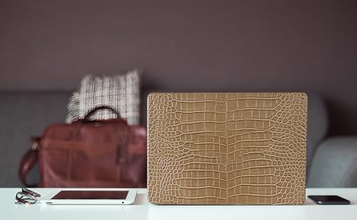 Crocodile Case for MacBook Air 13 Inch 2021 2020 2019 2018 M1 A2337 A2179 A1932, MacBook Air M1 Case, Aligator Skin Snakeskin PU Leather Hardshell & Keyboard Cover for Mac Air 13.3, Brown - color: ## Brown Crocodile