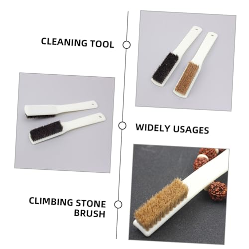4pcs Rock Climbing Brush Sturdy Handle and Coarse Boar Hair for Cleaning of Climbing Holds and Bouldering Stones Portable Rock Brush for Outdoor and Indoor Use