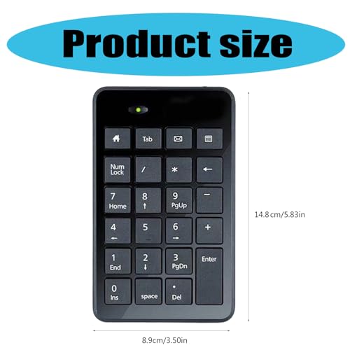 USB Numeric Keypad Keyboard 23 Number Keypad Corded Pad for Laptop PC Computer Notebook Big Print Letter USB Pad