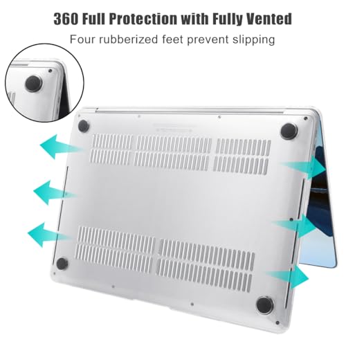 for with MacBook Pro 14 inch Case 2026-2021 M5 M4 M3 M2 M1 Pro/Max A3426 A3427 A3434 A3112 A3401 A2918 A2992 A2779 A2442, Hard Shell with Keyboard Cover+Protective Film, Floral - color: Floral