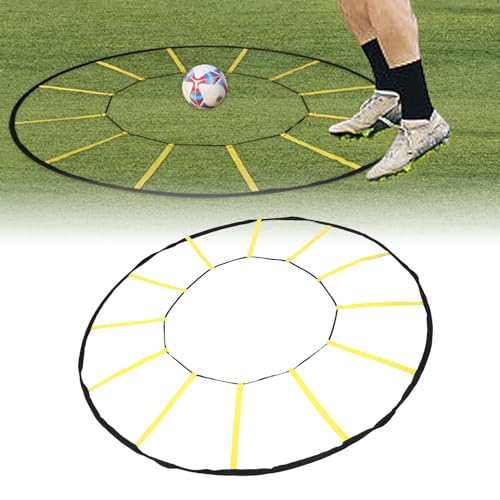 Semme Circular Agility Training Ladder, 12 Rungs Speed and Agility Trainer for Soccer Basketball, with Storage Bag, Premium Nylon Material